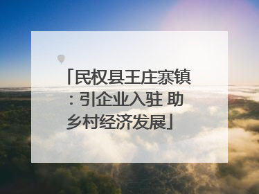 民权县王庄寨镇：引企业入驻 助乡村经济发展