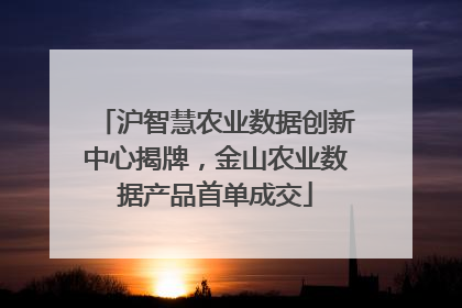 沪智慧农业数据创新中心揭牌，金山农业数据产品首单成交