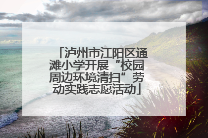 泸州市江阳区通滩小学开展“校园周边环境清扫”劳动实践志愿活动