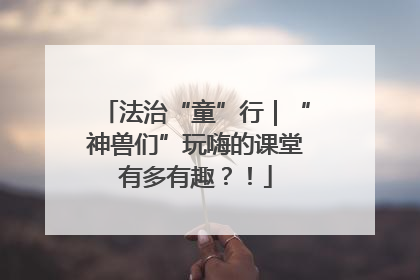 法治“童”行｜“神兽们”玩嗨的课堂有多有趣？！