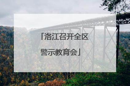 洛江召开全区警示教育会