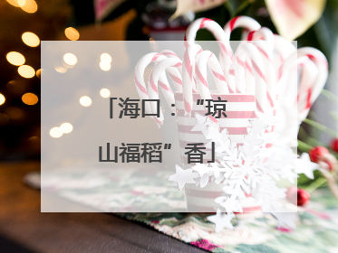 海口：“琼山福稻”香