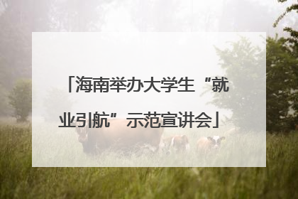 海南举办大学生“就业引航”示范宣讲会