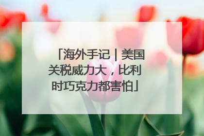 海外手记｜美国关税威力大，比利时巧克力都害怕