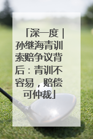 深一度｜孙继海青训索赔争议背后：青训不容易，赔偿可仲裁