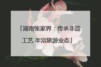 湖南张家界：传承非遗工艺 丰富旅游业态