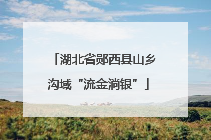 湖北省郧西县山乡沟域“流金淌银”