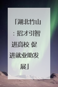 湖北竹山：招才引智进高校 促进就业助发展