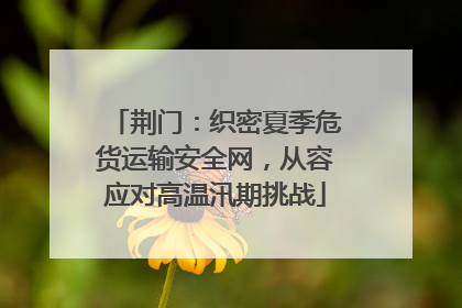 荆门：织密夏季危货运输安全网，从容应对高温汛期挑战