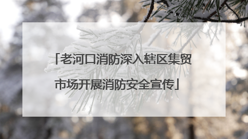 老河口消防深入辖区集贸市场开展消防安全宣传