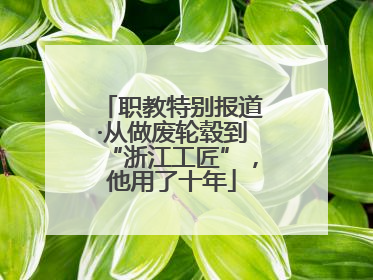 职教特别报道·从做废轮毂到“浙江工匠”，他用了十年