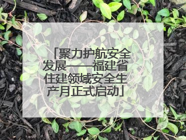 聚力护航安全发展——福建省住建领域安全生产月正式启动