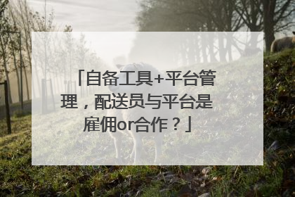 自备工具+平台管理，配送员与平台是雇佣or合作？