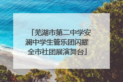 芜湖市第二中学安澜中学生管乐团闪耀全市社团展演舞台