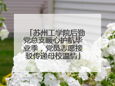 苏州工学院后勤党总支暖心护航毕业季，党员志愿接驳传递母校温情