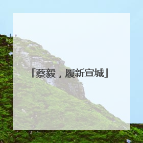 蔡毅，履新宣城