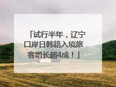 试行半年，辽宁口岸日韩籍入境旅客增长超4成！