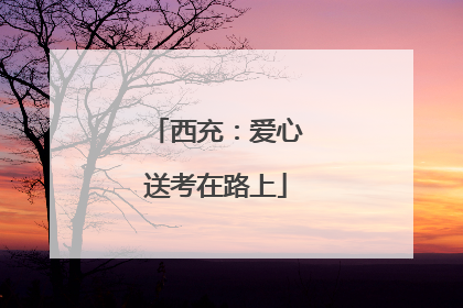 西充：爱心送考在路上