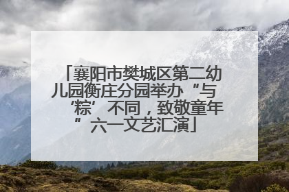 襄阳市樊城区第二幼儿园衡庄分园举办“与‘粽’不同，致敬童年”六一文艺汇演