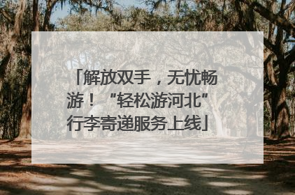 解放双手，无忧畅游！“轻松游河北”行李寄递服务上线