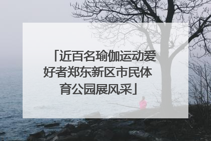 近百名瑜伽运动爱好者郑东新区市民体育公园展风采