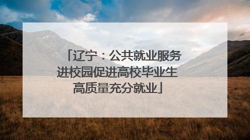 辽宁：公共就业服务进校园促进高校毕业生高质量充分就业