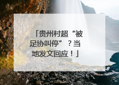 贵州村超“被足协叫停”？当地发文回应！