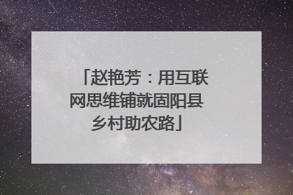 赵艳芳：用互联网思维铺就固阳县乡村助农路