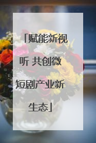 赋能新视听 共创微短剧产业新生态