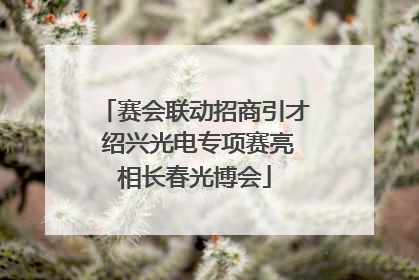 赛会联动招商引才 绍兴光电专项赛亮相长春光博会