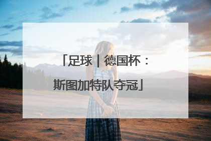足球｜德国杯：斯图加特队夺冠