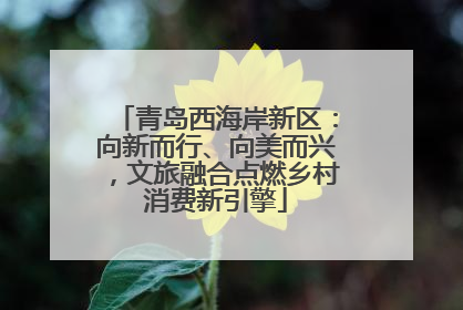 青岛西海岸新区：向新而行、向美而兴，文旅融合点燃乡村消费新引擎