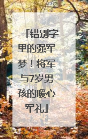 错别字里的强军梦！将军与7岁男孩的暖心军礼