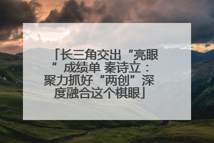 长三角交出“亮眼”成绩单 秦诗立：聚力抓好“两创”深度融合这个棋眼