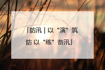 防汛｜以“演”筑防 以“练”备汛