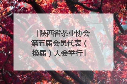 陕西省茶业协会第五届会员代表（换届）大会举行