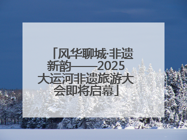 风华聊城·非遗新韵——2025大运河非遗旅游大会即将启幕