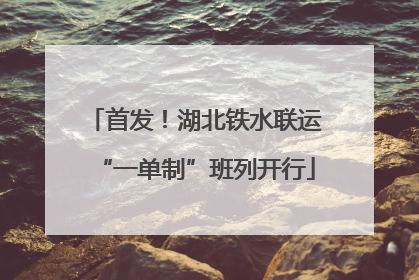 首发！湖北铁水联运“一单制”班列开行