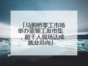 马驹桥零工市场举办蓝领工友市集，超千人现场达成就业意向