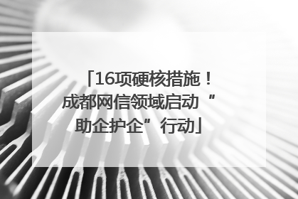 16项硬核措施！成都网信领域启动“助企护企”行动