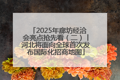 2025年廊坊经洽会亮点抢先看（二）丨河北将面向全球首次发布国际化招商地图