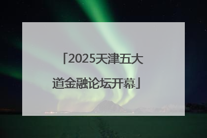 2025天津五大道金融论坛开幕