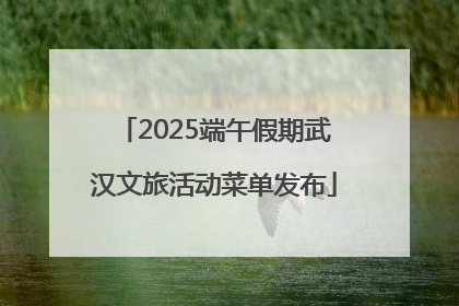 2025端午假期武汉文旅活动菜单发布