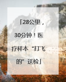 28公里，30分钟！医疗样本“打飞的”送检