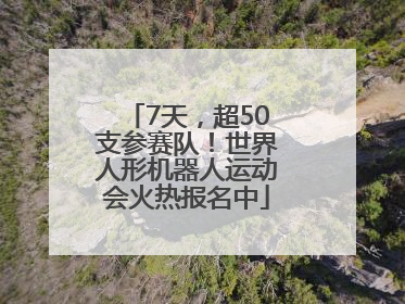 7天，超50支参赛队！世界人形机器人运动会火热报名中